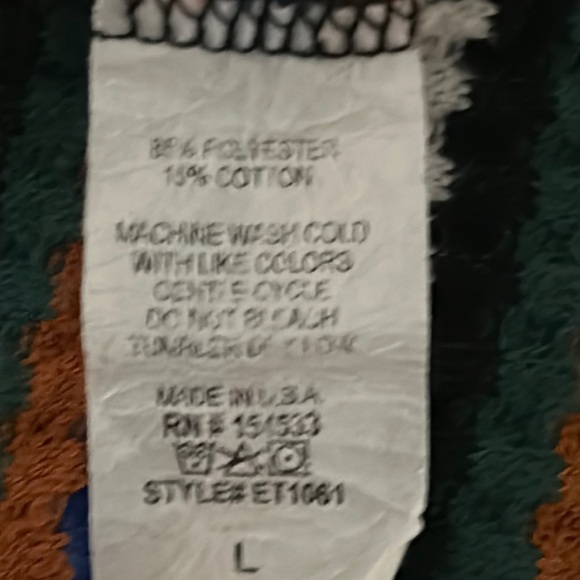 Nix & Nox Multi Colored Striped Knit Cardigan Sweater 3/4 Sleeves Size Large - Picture 7 of 7